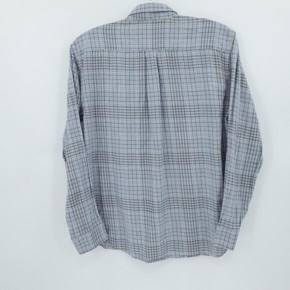 Billy Reid Shirt Mens Large‎ Plaid Gray Blue Standard Long Sleeve Casual Preppy - Picture 2 of 16